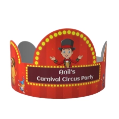 Carnival Circus Theme Party Crown – Plain or Personalized